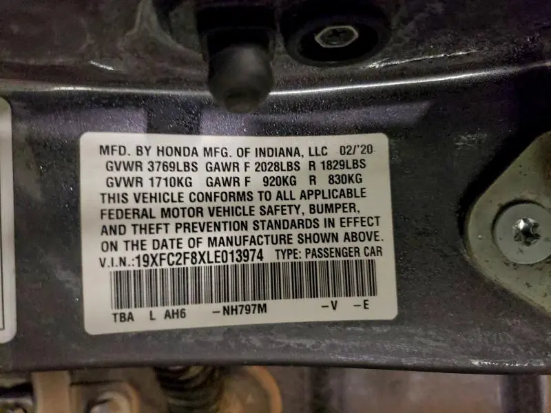 2020 HONDA CIVIC SPORT  