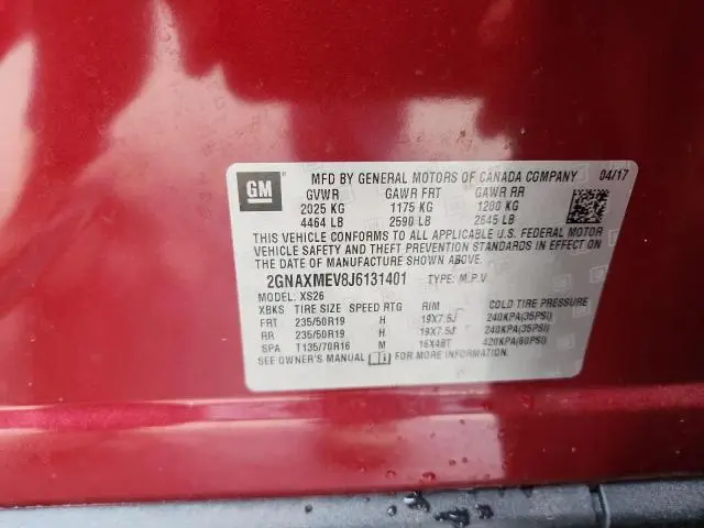 2018 CHEVROLET EQUINOX PREMIER  