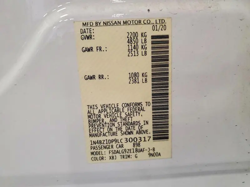 2020 NISSAN LEAF SL PLUS  