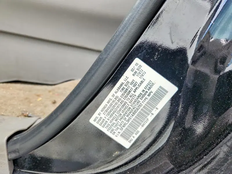 2010 HONDA ODYSSEY TOURING  