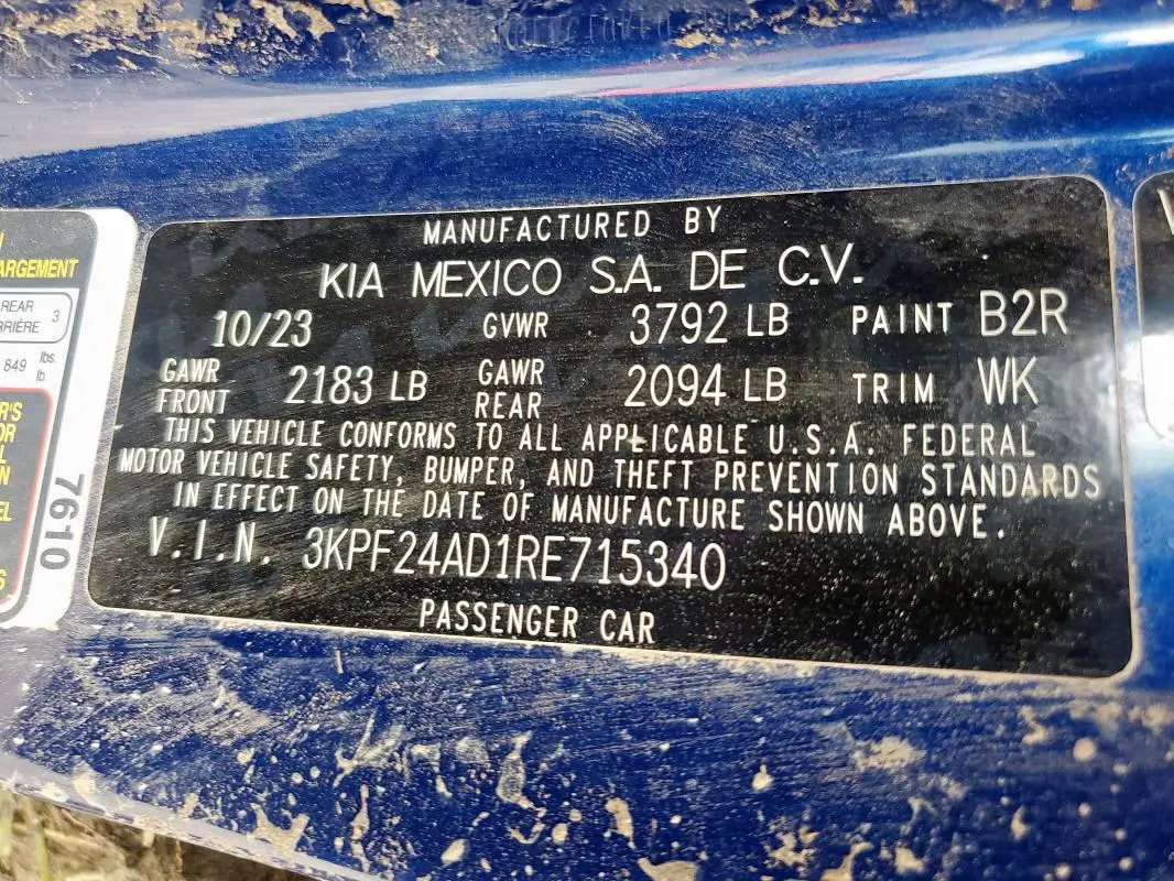 2024 KIA FORTE LX  