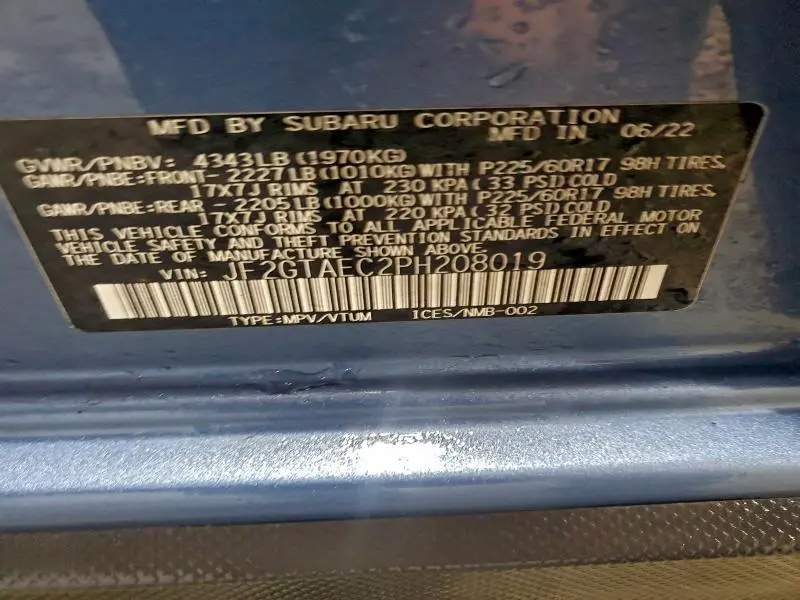 2023 SUBARU CROSSTREK PREMIUM  