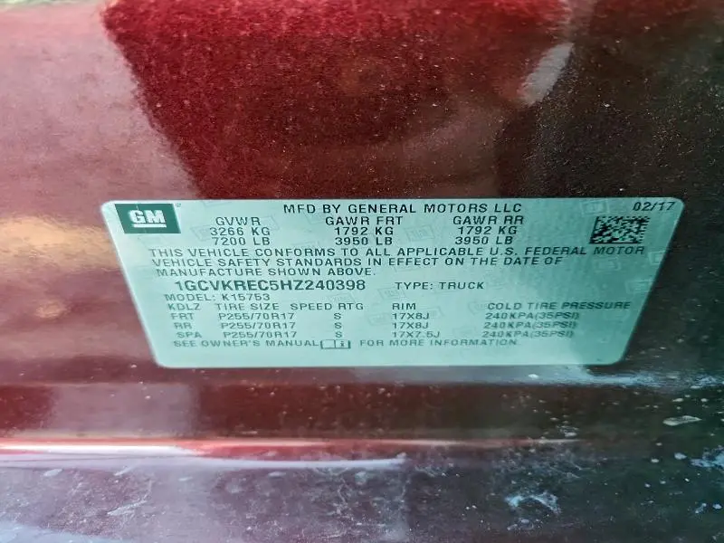 2017 CHEVROLET SILVERADO K1500 LT  