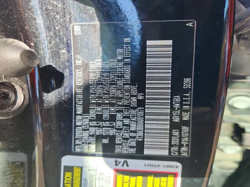 2010 TOYOTA VENZA AWD 4CYL  