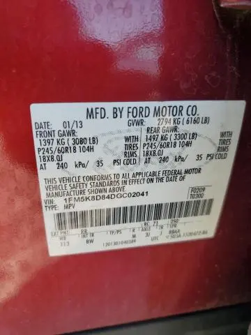 2013 FORD EXPLORER XLT  