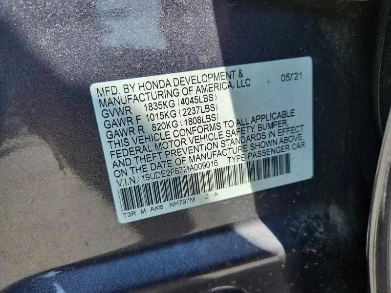 2021 ACURA ILX PREMIUM A-SPEC/TECHNOLOGY A-SP  