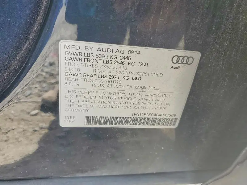 2015 AUDI Q5 PREMIUM PLUS  