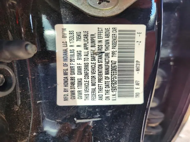 2014 HONDA CIVIC LX  