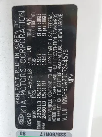 2012 KIA SPORTAGE LX  