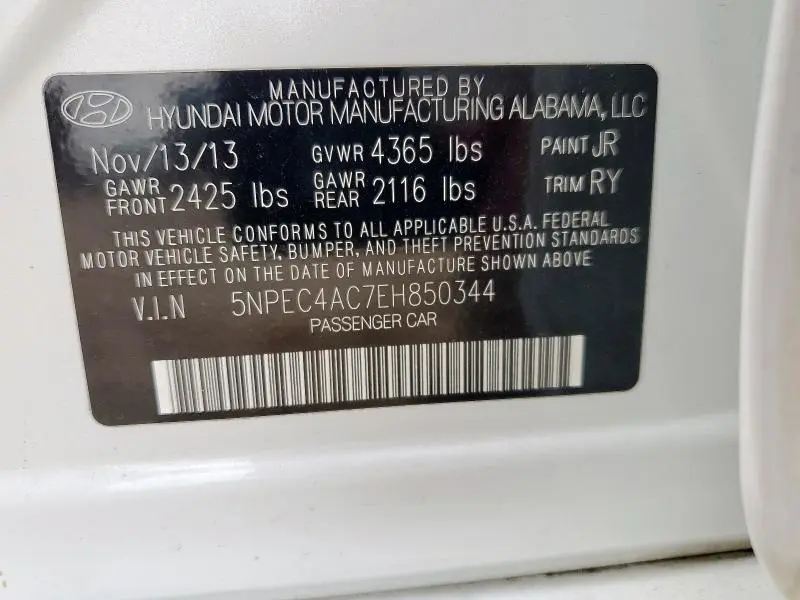 2014 HYUNDAI SONATA SE  