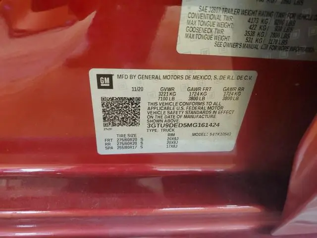 2021 GMC SIERRA K1500 SLT  