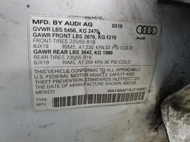 2018 AUDI Q5 PREMIUM  