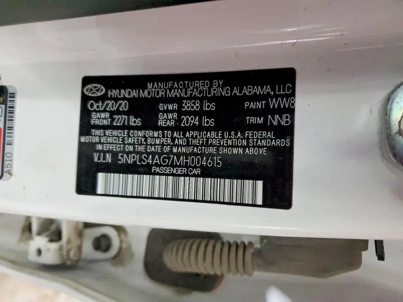 2021 HYUNDAI ELANTRA SEL  