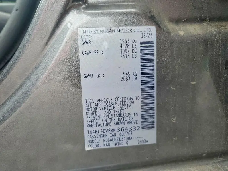 2024 NISSAN ALTIMA SV  
