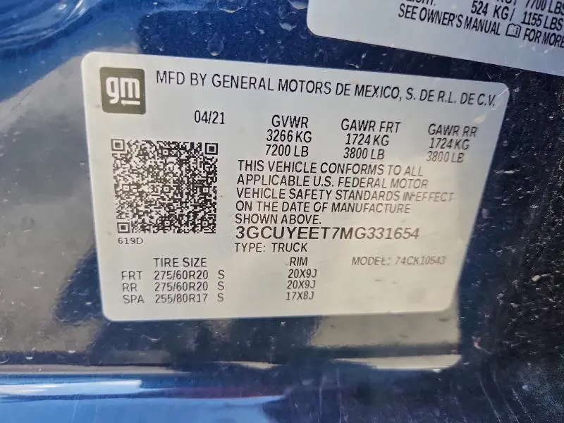 2021 CHEVROLET SILVERADO K1500 RST  