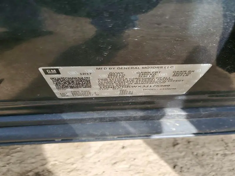 2018 CHEVROLET TRAVERSE LT  