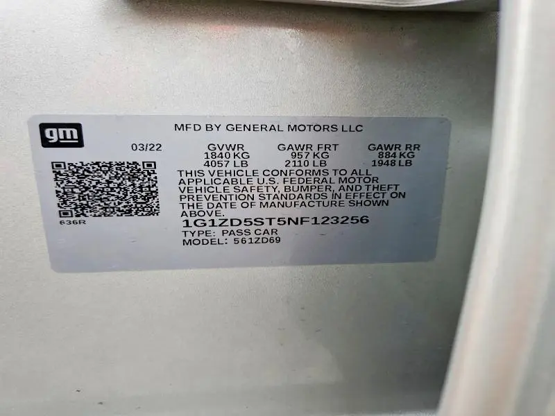 2022 CHEVROLET MALIBU LT  
