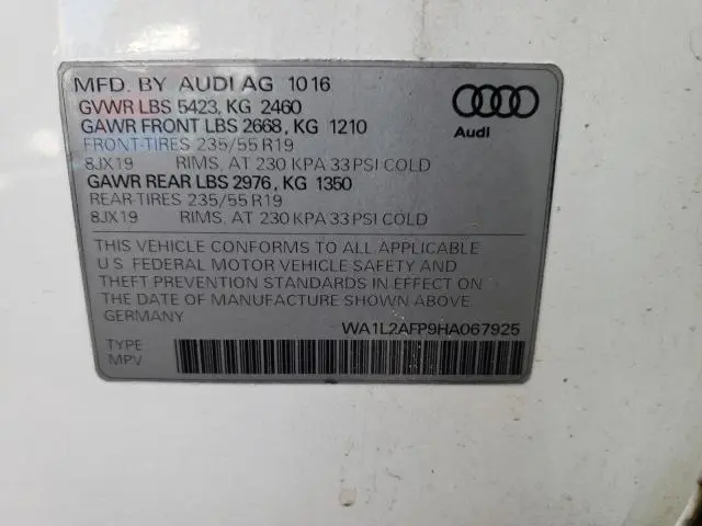 2017 AUDI Q5 PREMIUM PLUS