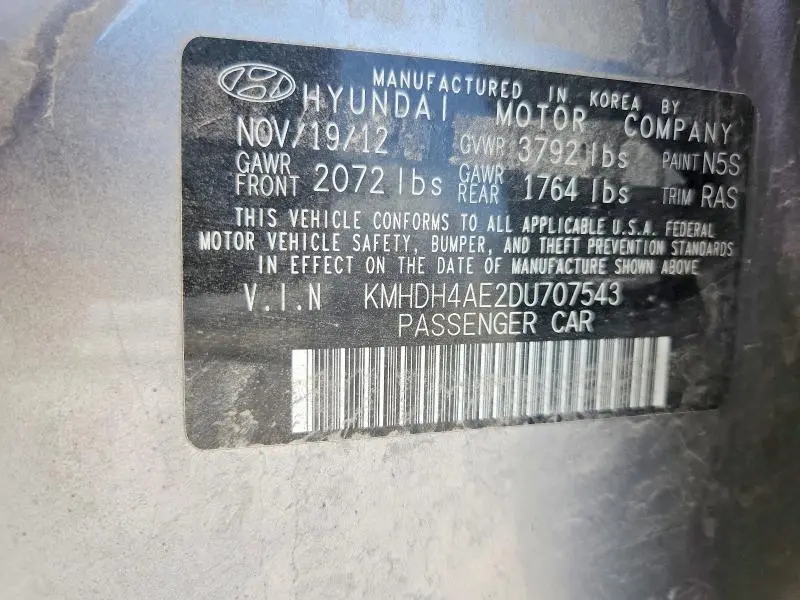 2013 HYUNDAI ELANTRA GLS  