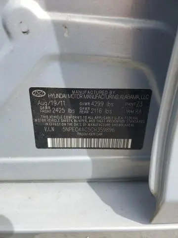 2012 HYUNDAI SONATA LIMITED  
