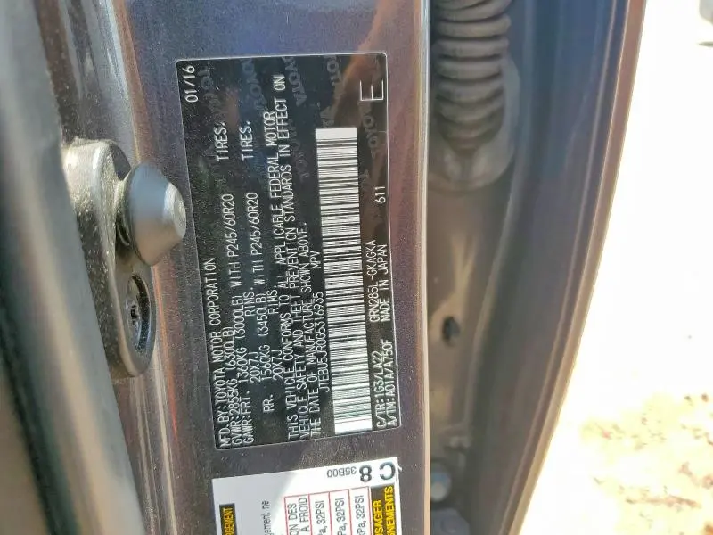 2016 TOYOTA 4RUNNER LIMITED  