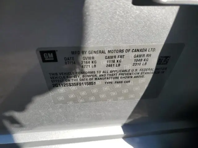 2015 CHEVROLET IMPALA LT  