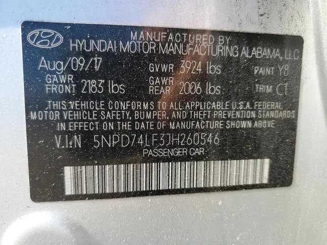 2018 HYUNDAI ELANTRA SE  