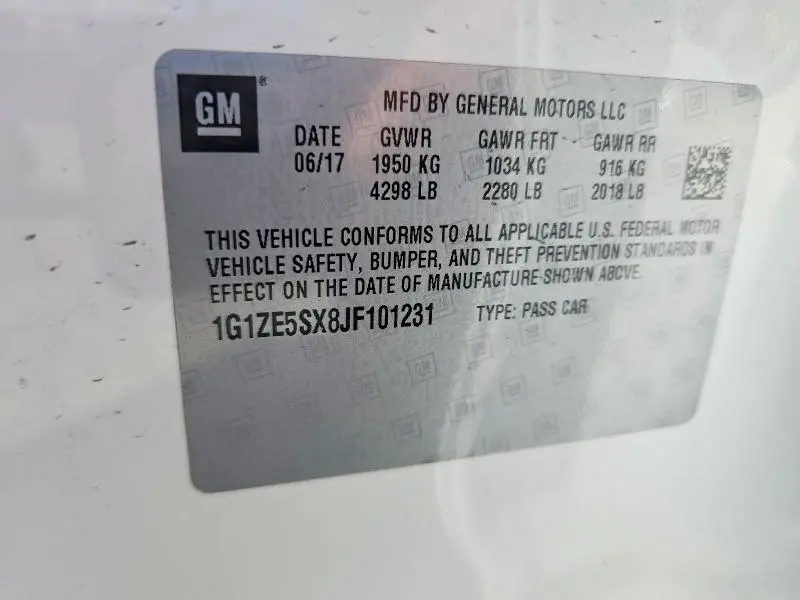 2018 CHEVROLET MALIBU PREMIER  