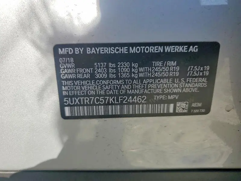 2019 BMW X3 SDRIVE30I  