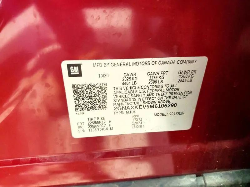 2021 CHEVROLET EQUINOX LT  