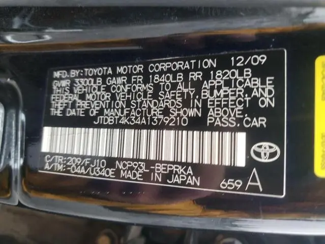 2010 TOYOTA YARIS   