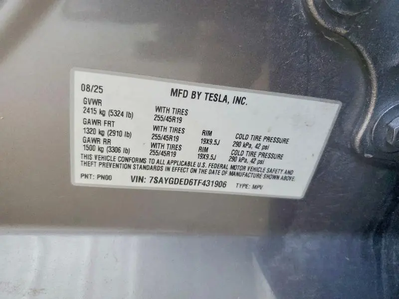 2026 TESLA MODEL Y   