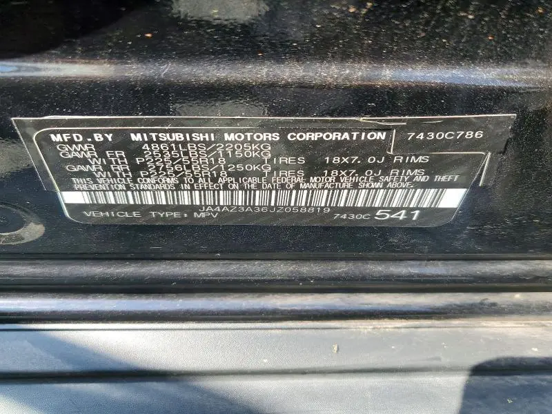 2018 MITSUBISHI OUTLANDER SE  