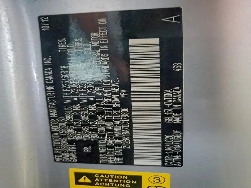 2013 LEXUS RX 350 BASE  