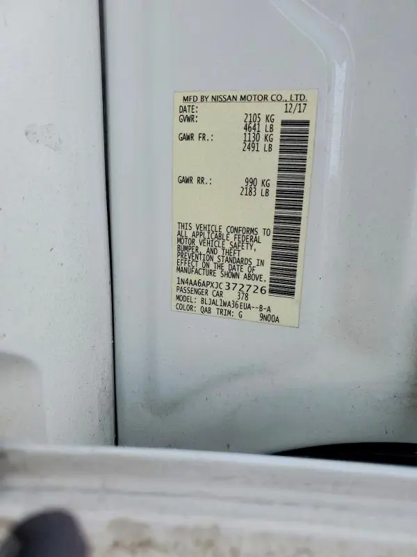 2018 NISSAN MAXIMA 3.5S  