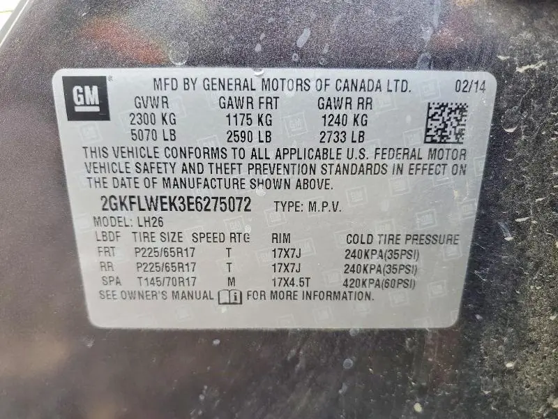 2014 GMC TERRAIN SLE  