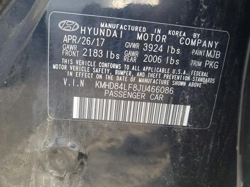 2018 HYUNDAI ELANTRA SEL  