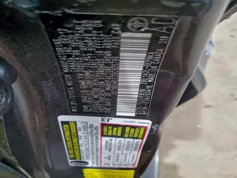 2013 TOYOTA COROLLA BASE  