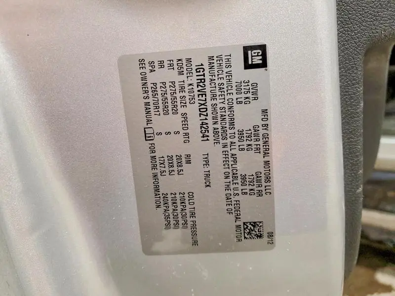 2013 GMC SIERRA K1500 SLE  