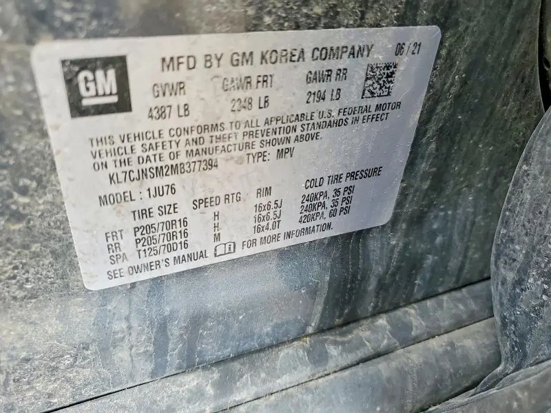 2021 CHEVROLET TRAX LS  