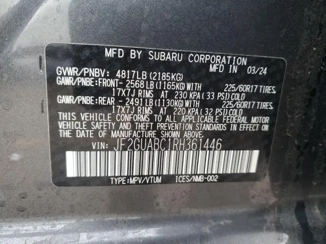 2024 SUBARU CROSSTREK 