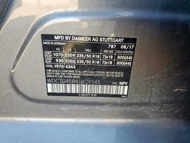 2018 MERCEDES-BENZ GLA 250  