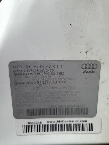 2011 AUDI Q5 PREMIUM PLUS  