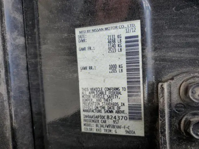 2013 NISSAN MAXIMA S  