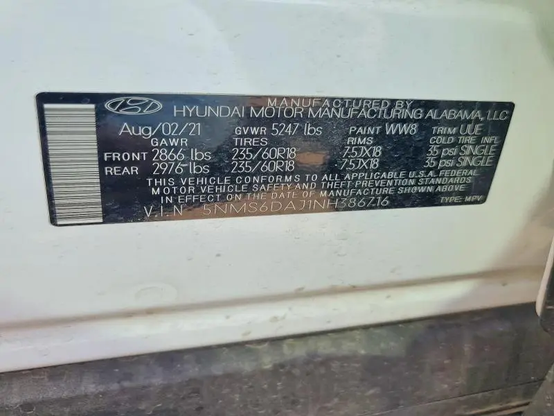 2022 HYUNDAI SANTA FE SEL  