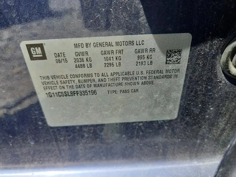 2015 CHEVROLET MALIBU 1LT  