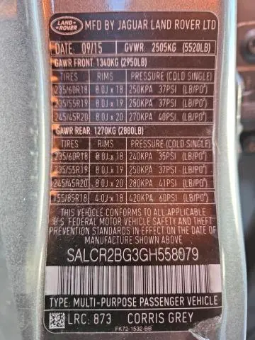 2016 LAND ROVER DISCOVERY SPORT HSE  