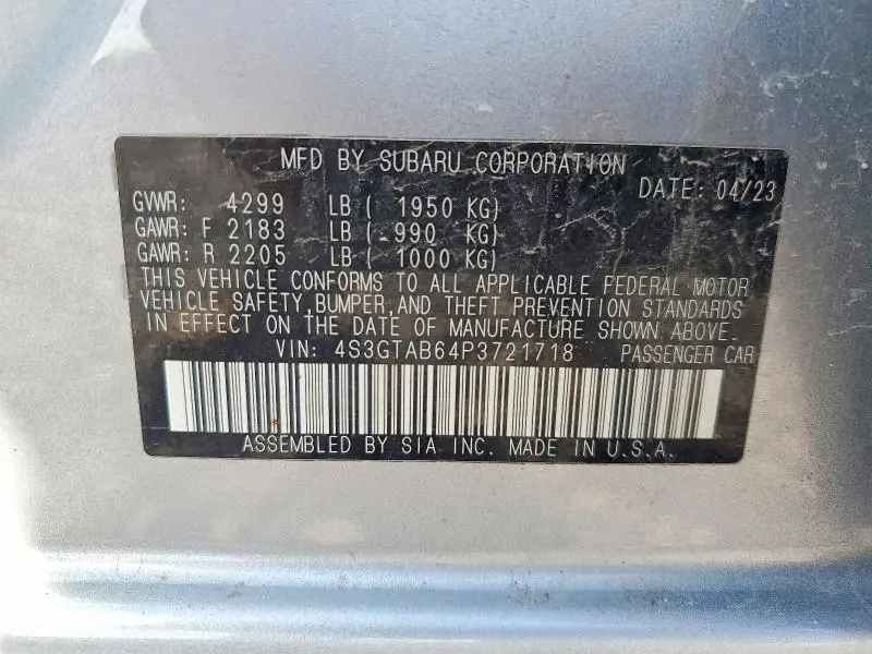 2023 SUBARU IMPREZA   