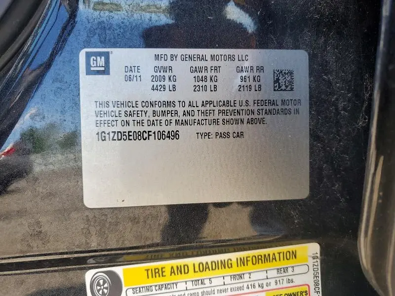 2012 CHEVROLET MALIBU 2LT  