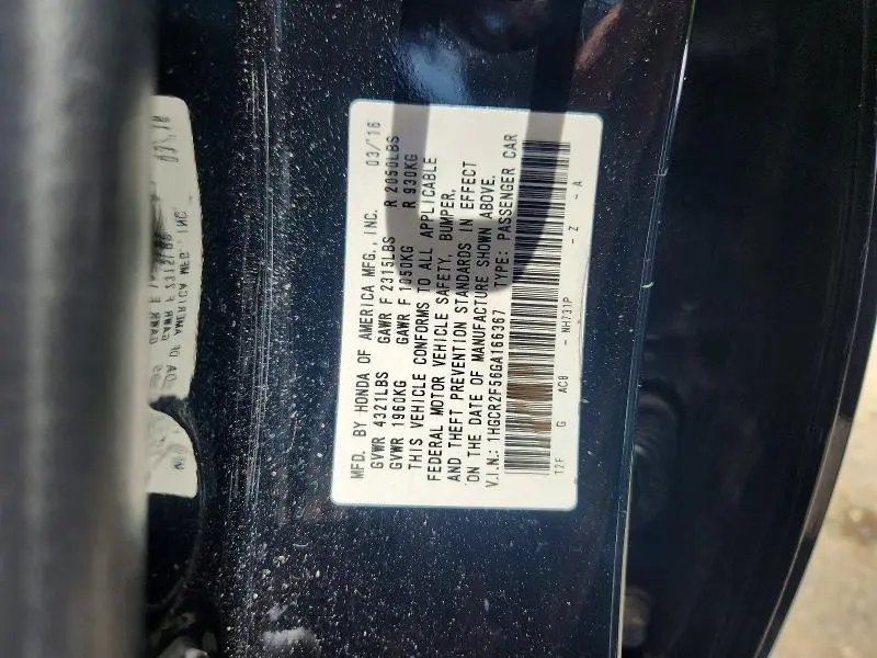 2016 HONDA ACCORD SPORT  